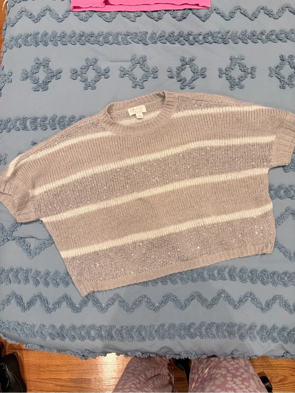 The Children’s Place Girls Sweater Bundle Size 5/6 Pink Gray Knit 2-Piece